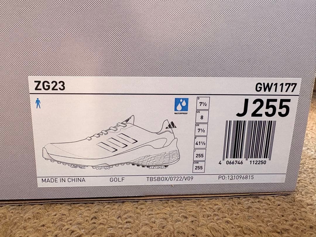 adidas ZG23 ゴルフシューズ J255 ホワイト