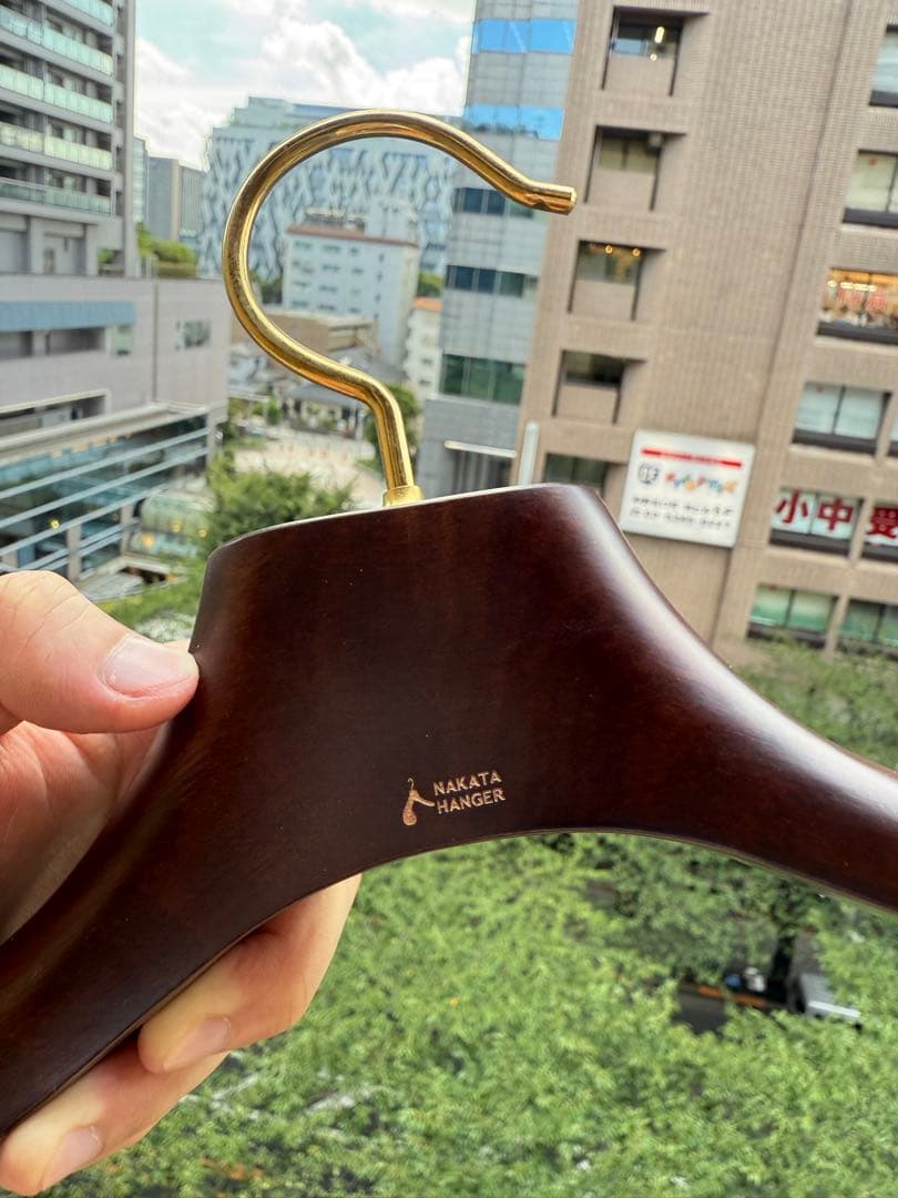 ♡ナカタハンガー　AUT-05　木製ハンガー　43cm　3本セット