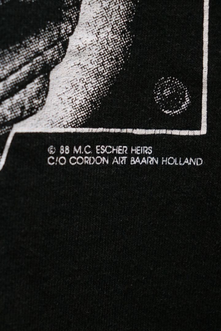 80s M.C.Escher エッシャー Tシャツ＋本 描く手 古着 ビンテージ