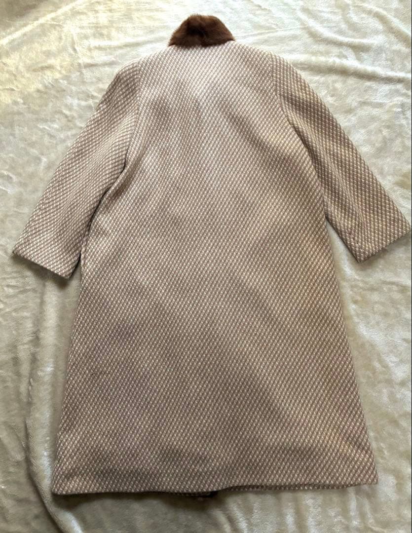 【IF-PISSARRO】カシミヤ100% ミンクファー　ロングコート