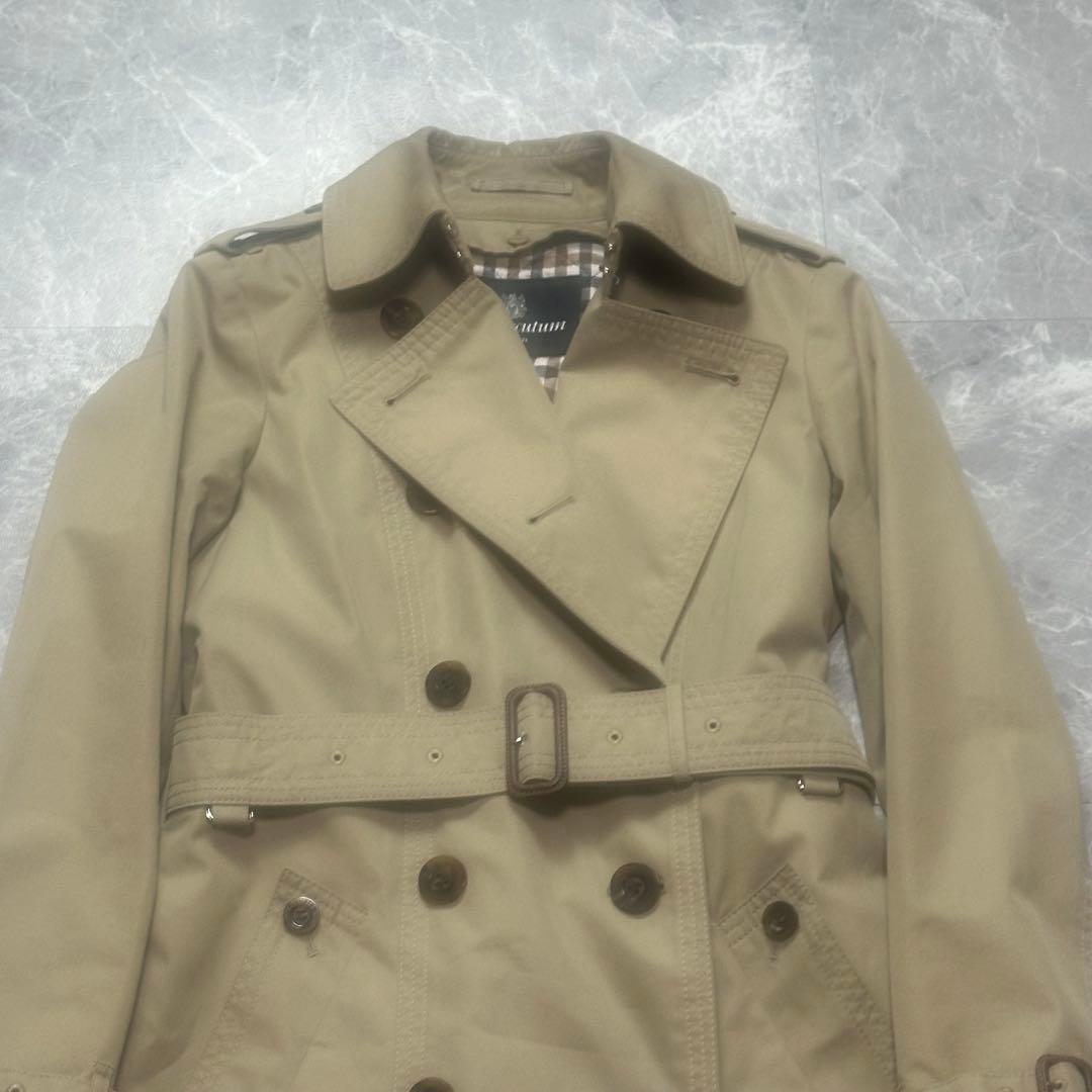 美品♡着丈106cm アクアスキュータム　トレンチコート　ベルト　ライナー　L