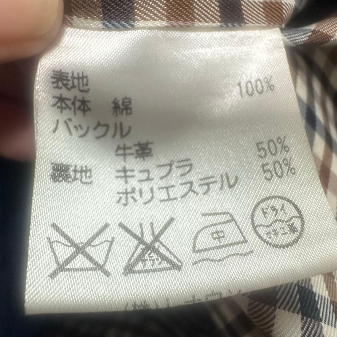 美品♡着丈106cm アクアスキュータム　トレンチコート　ベルト　ライナー　L