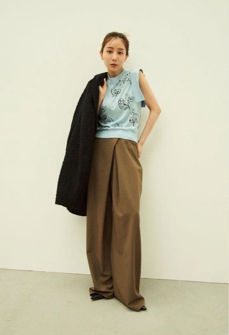 田中みな実 CLANE TUCK HERRINGBONE SLACKS サイズ0