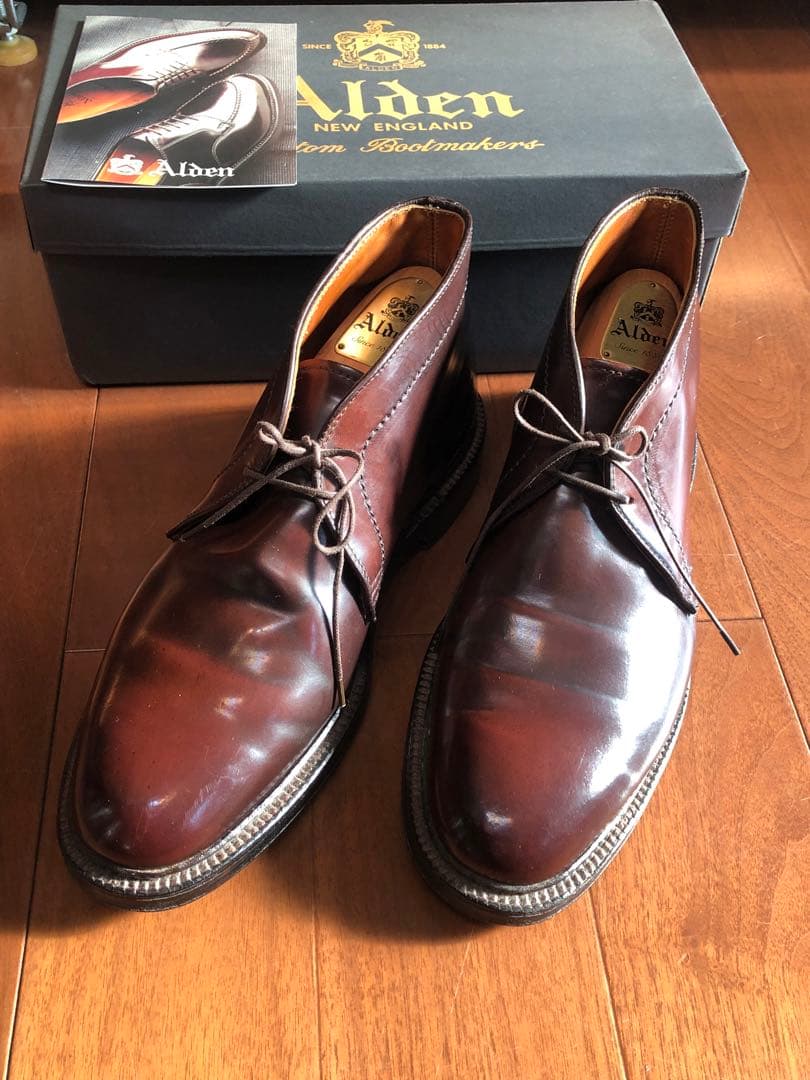 オールデン チャカブーツ 7 Cウィズ 1339 ALDEN バーガンディ