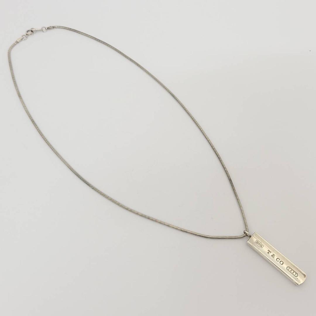 ティファニー ネックレス 1837 バー プレート 925刻印 シルバー ①