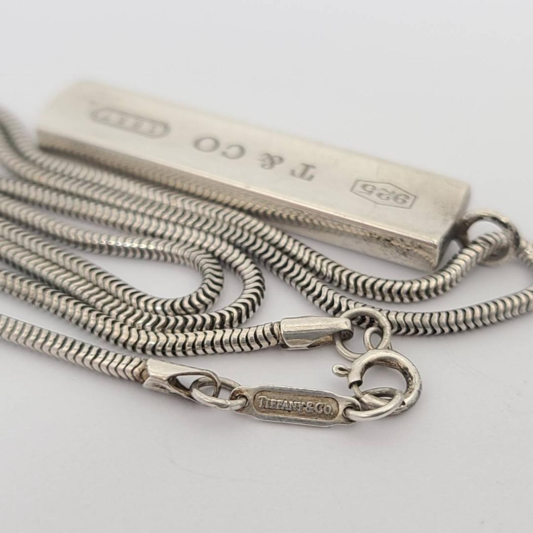 ティファニー ネックレス 1837 バー プレート 925刻印 シルバー ①