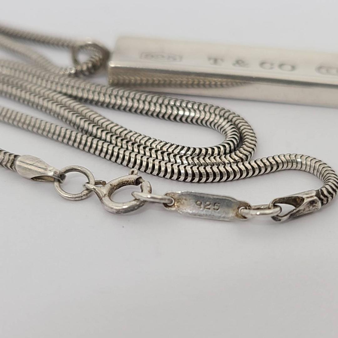 ティファニー ネックレス 1837 バー プレート 925刻印 シルバー ①