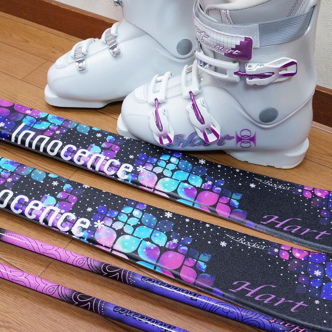 メンテ済 152cm 靴25cm HART レディース スキーセット