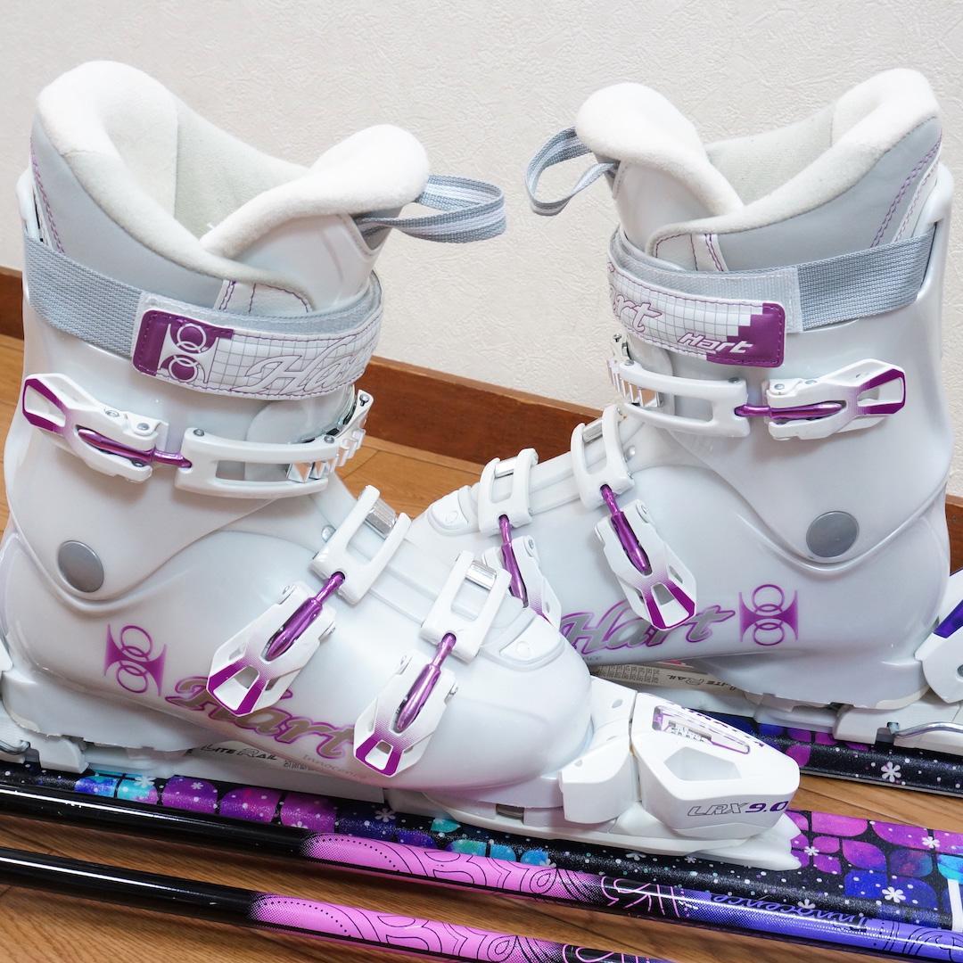 メンテ済 152cm 靴25cm HART レディース スキーセット