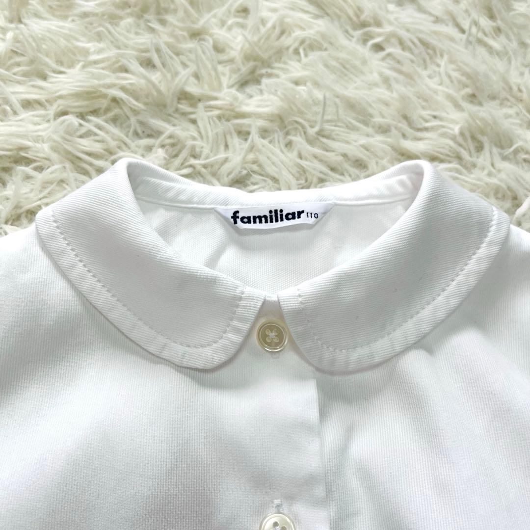 極美品✨ファミリア100アンサンブルスーツ3点　受験　通塾グレー110フォーマル