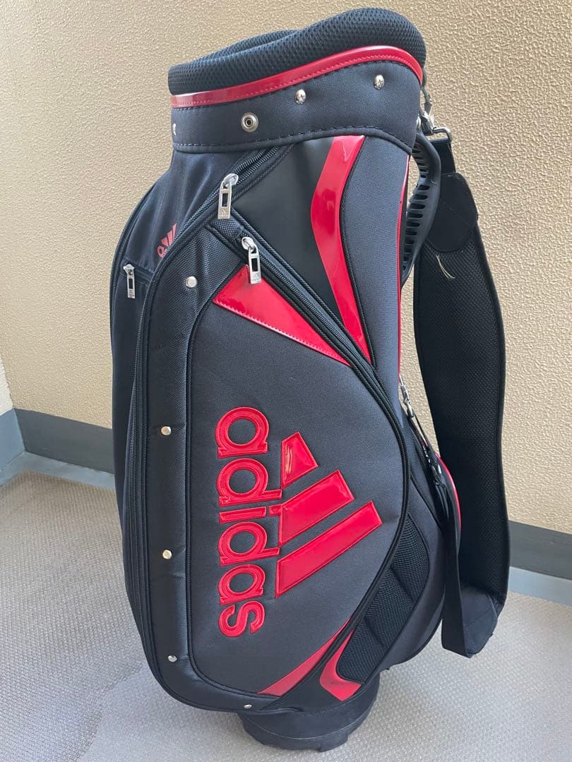 adidas キャディバッグ 黒 赤