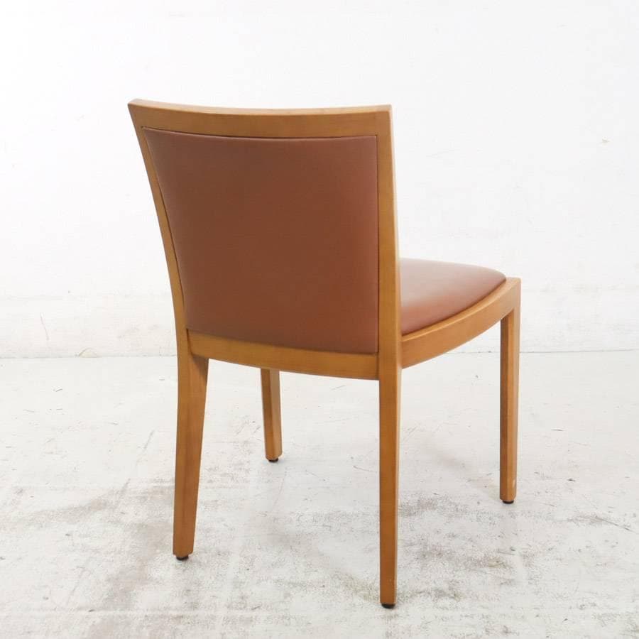 値下カンディハウス 旭川 ダイニングチェア 本革張り ブラウン系