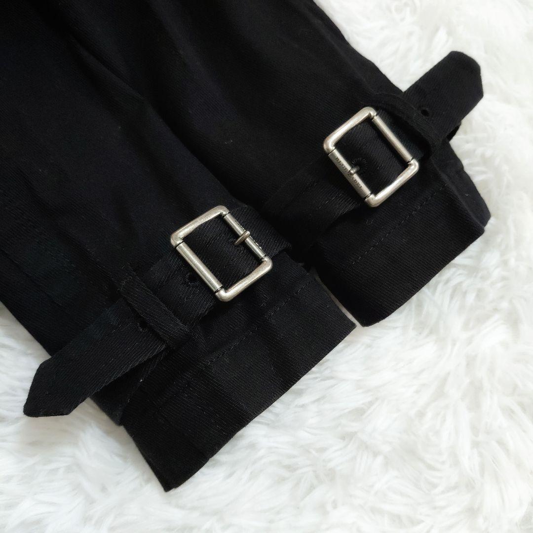 バーバリーブルーレーベル　トレンチ　コットンリネン　ショート　ホース刺繍　黒