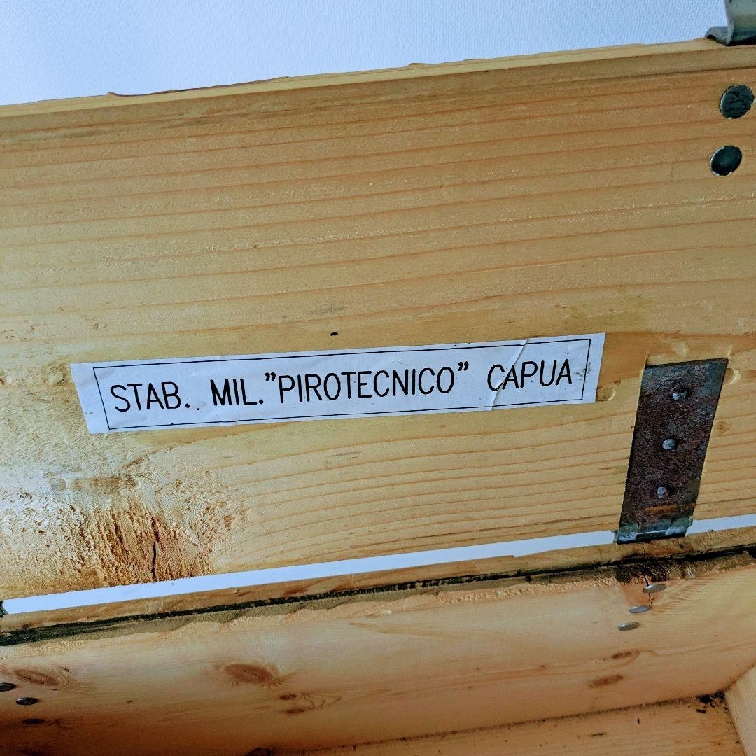 90s イタリア軍 アムニッション ウッドボックス 収納　ミリタリー　実物　軍物