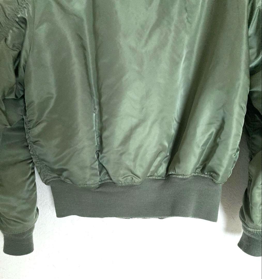 激レア ガンダム ジオン軍 MA-1 ワッペン フライトジャケット カーキ L