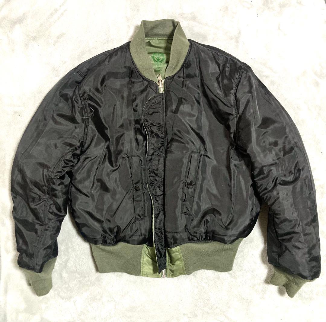 激レア ガンダム ジオン軍 MA-1 ワッペン フライトジャケット カーキ L