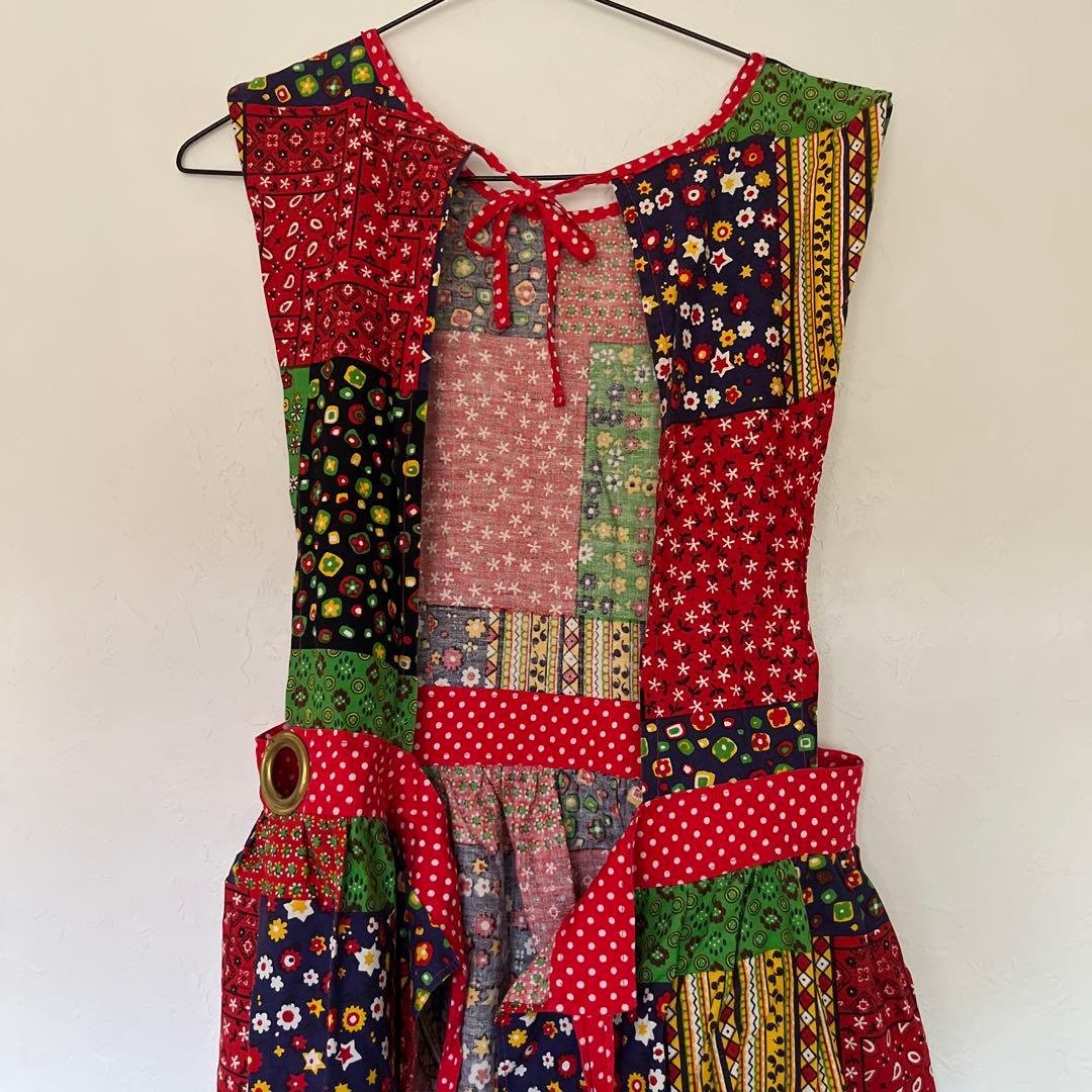 パッチワークエプロンドレス