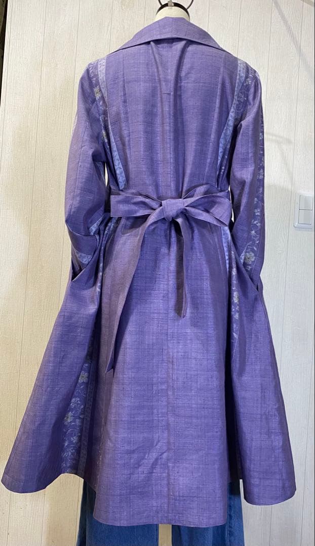 正絹紬 ヘチマカラー プリンセスライン ワンピース コート