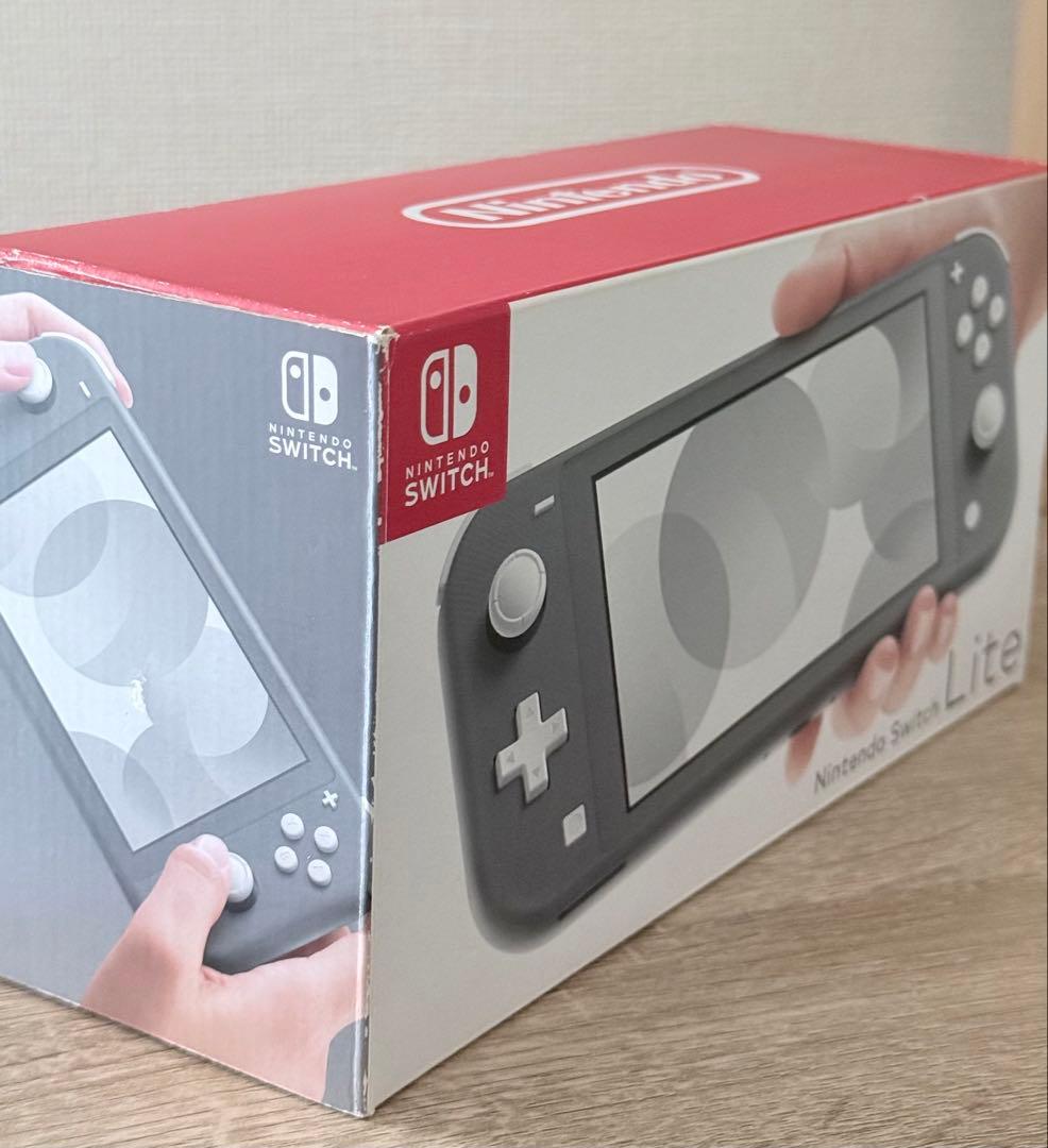 Nintendo Switch Lite グレー 本体(箱+保護フィルム付き)