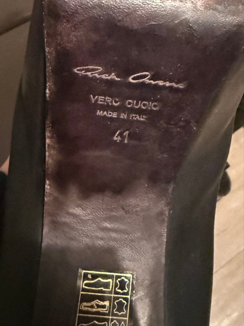 靴 Rick Owens Oblique kiss boots 41