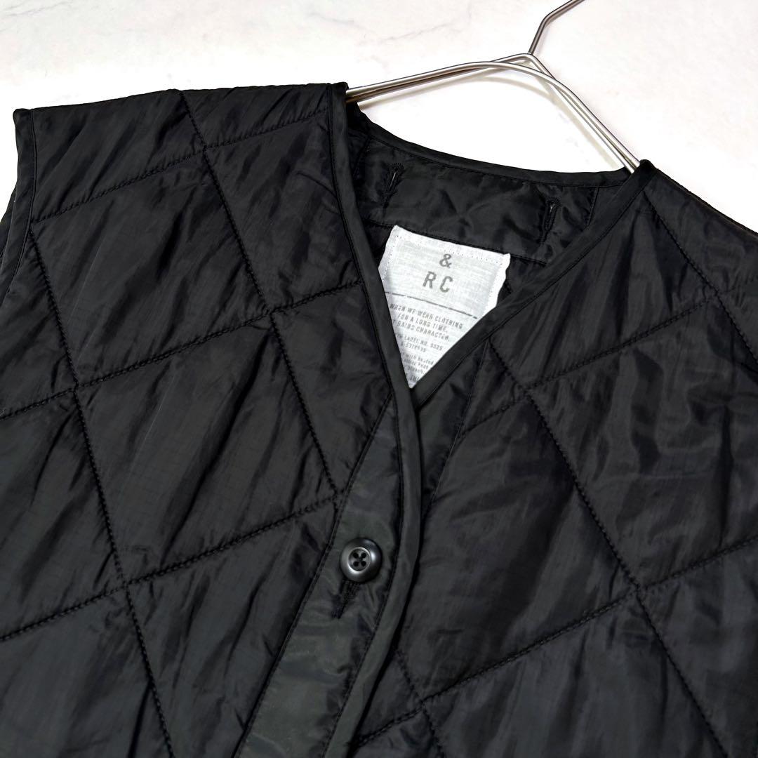 カレンソロジー /＜&RC＞キルティング ショートベスト 黒 ゆったり 人気