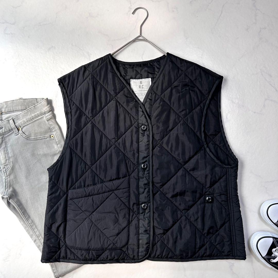 カレンソロジー /＜&RC＞キルティング ショートベスト 黒 ゆったり 人気