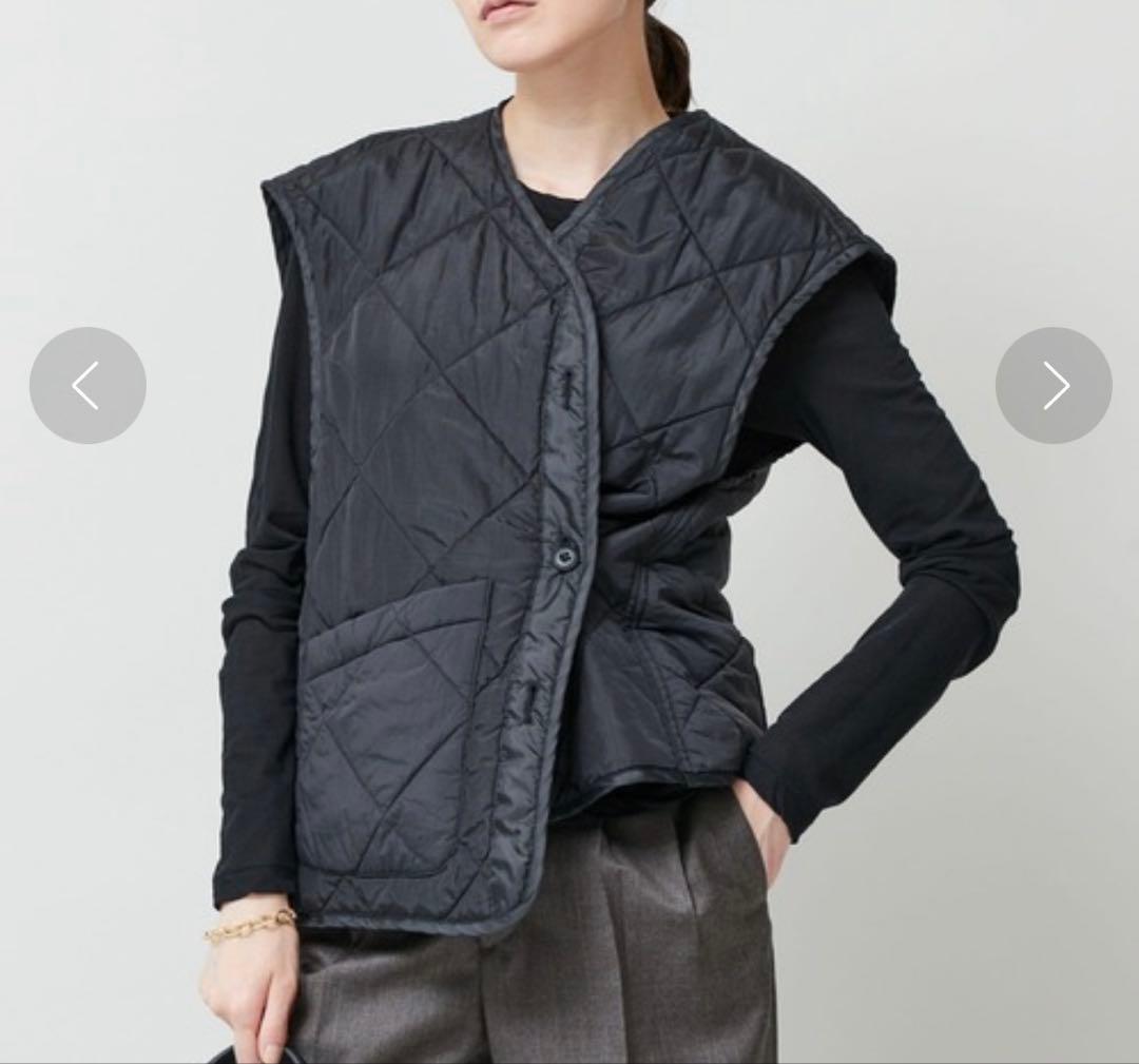 カレンソロジー /＜&RC＞キルティング ショートベスト 黒 ゆったり 人気