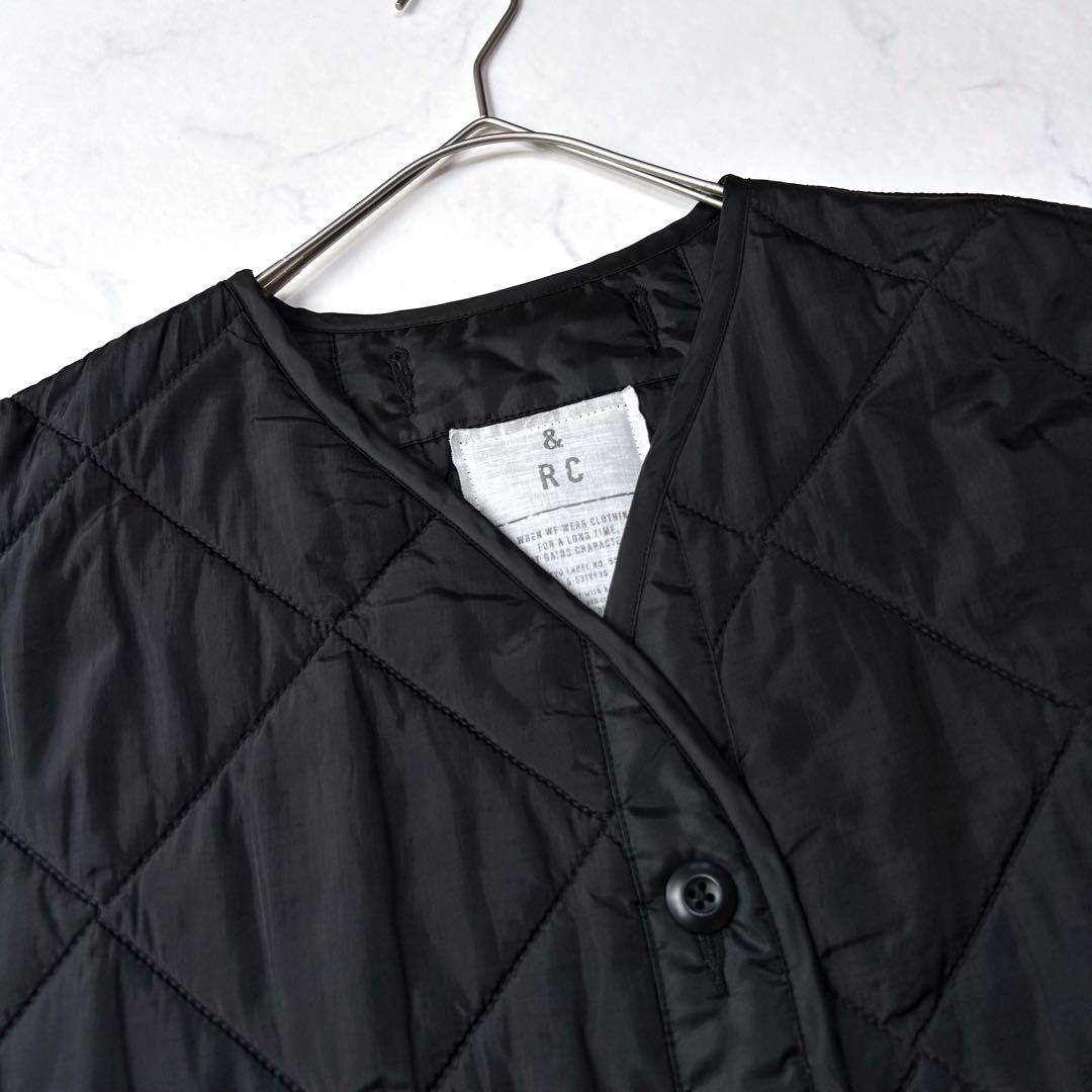 カレンソロジー /＜&RC＞キルティング ショートベスト 黒 ゆったり 人気