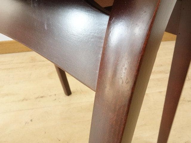 秋田木工　スタッキングスツール（黒色）　座面張替・再塗装済ＵＳＥＤ