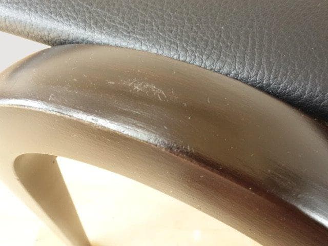 秋田木工　スタッキングスツール（黒色）　座面張替・再塗装済ＵＳＥＤ