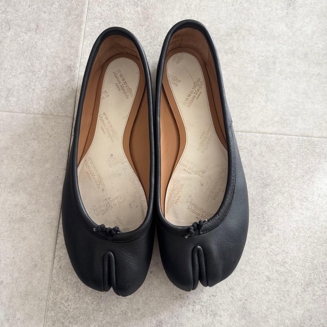 メゾンマルジェラ　タビ　足袋　TABI　パンプス　フラットシューズ　黒　36