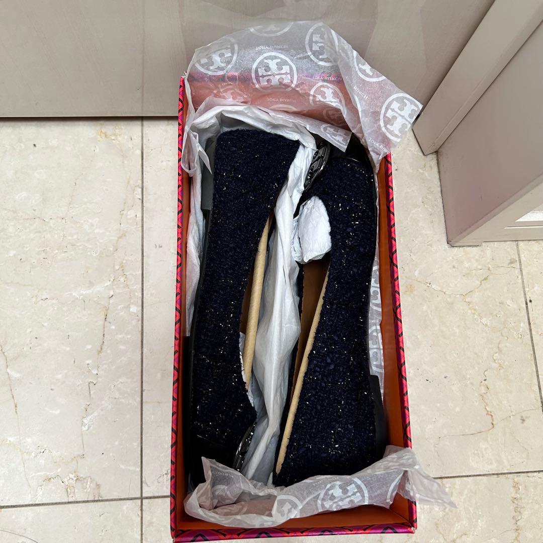 トリーバーチ　ツイードフラットシューズ　パンプス　バレエシューズ　未使用近し