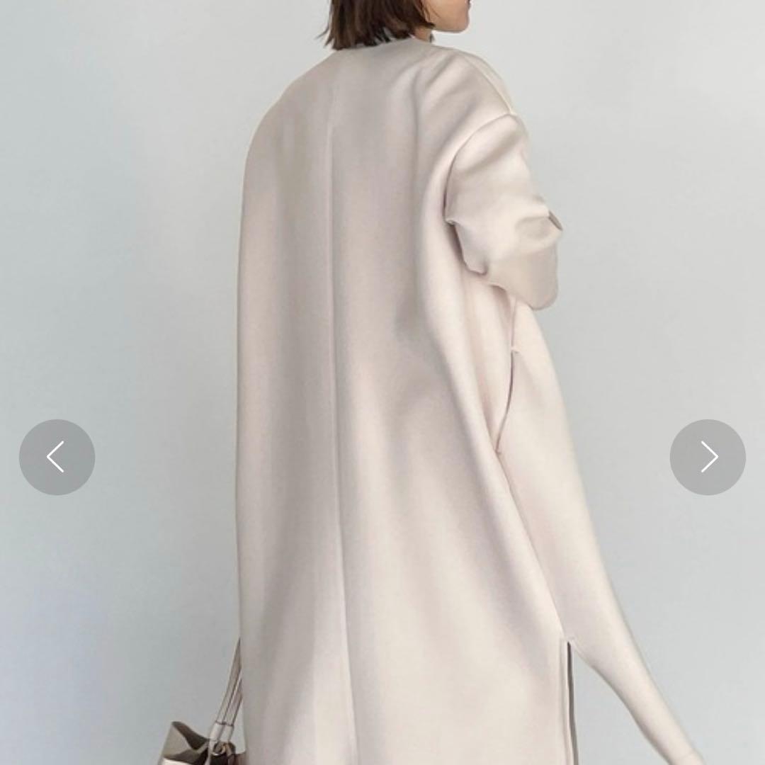 macaronron　タグ付未使用　PICCIN パール付ノーカラーコート