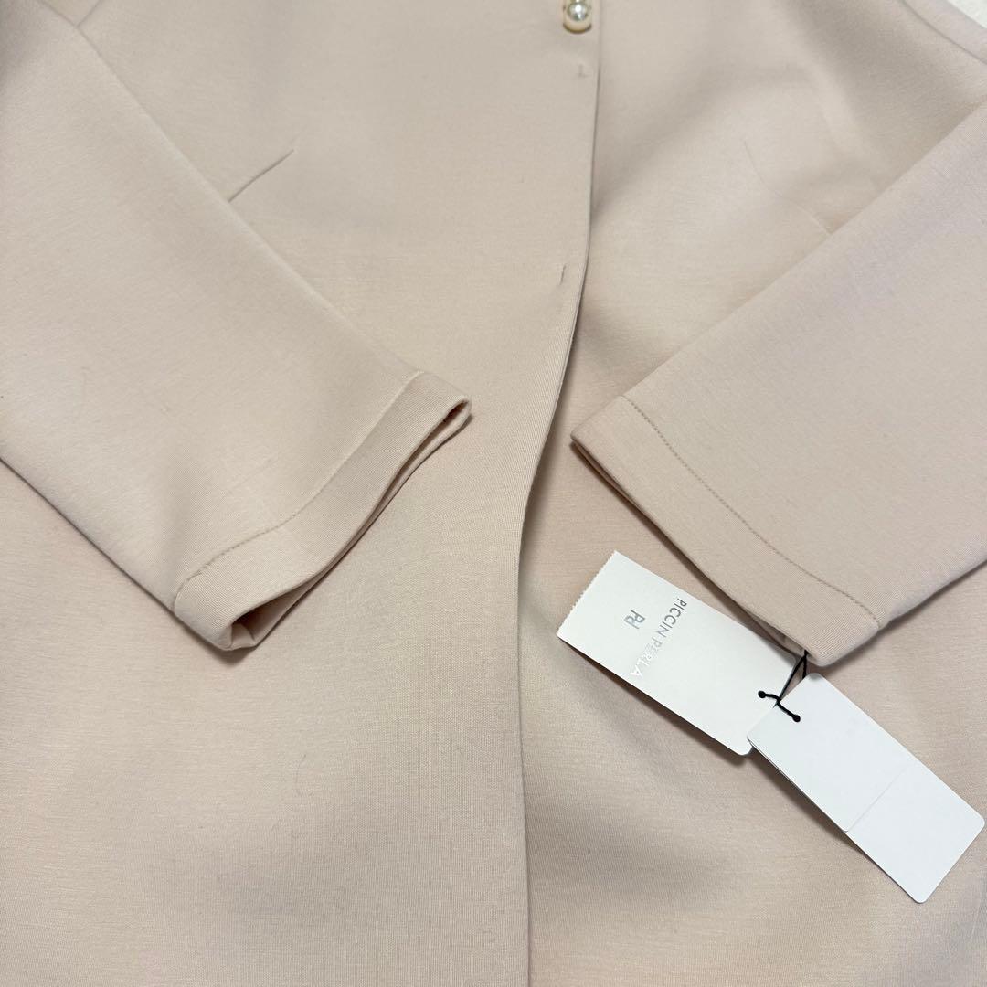 macaronron　タグ付未使用　PICCIN パール付ノーカラーコート