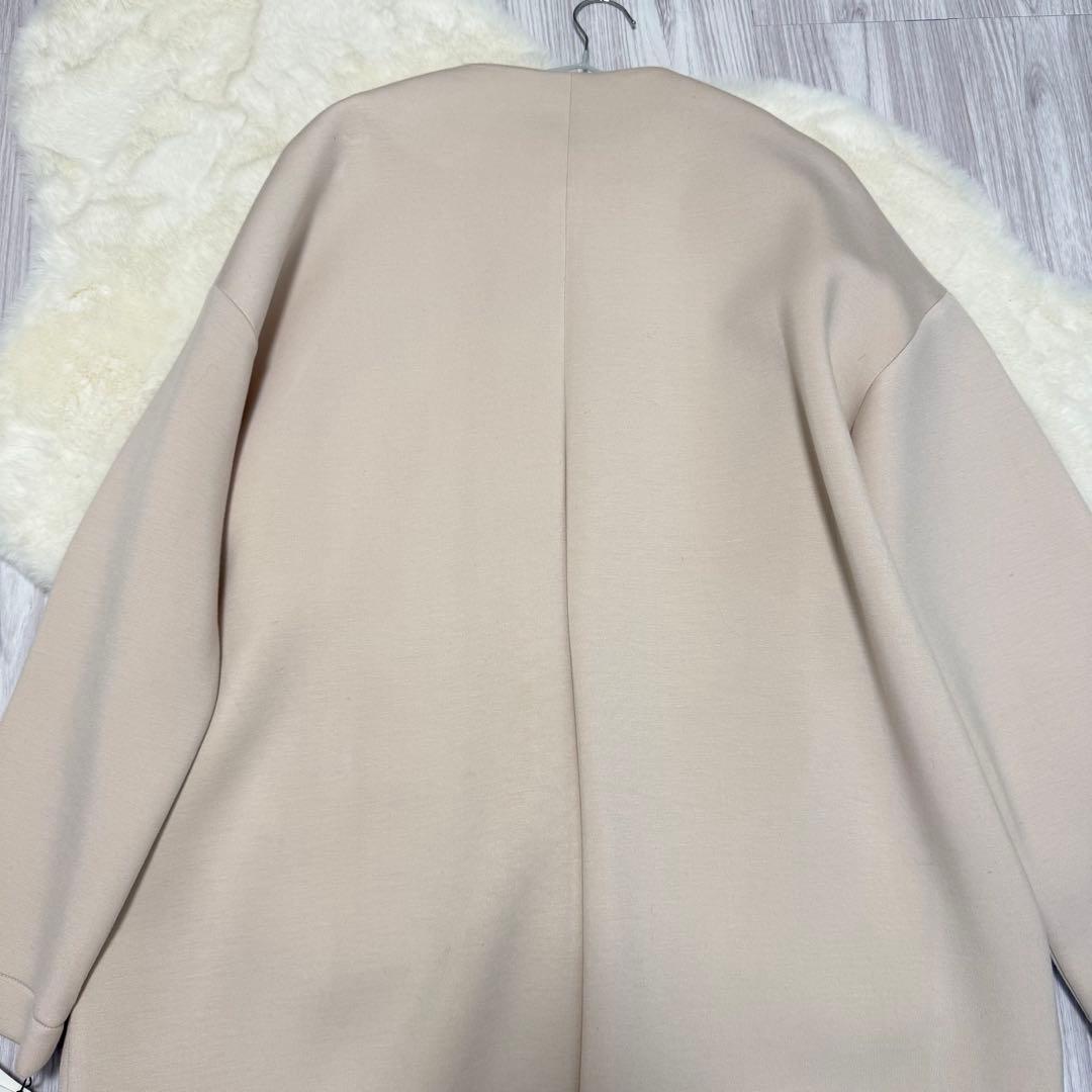 macaronron　タグ付未使用　PICCIN パール付ノーカラーコート