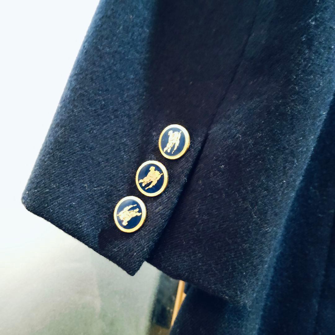 Burberrys バーバリー 希少 ロゴボタン ダブル 紺ブレ ジャケット M