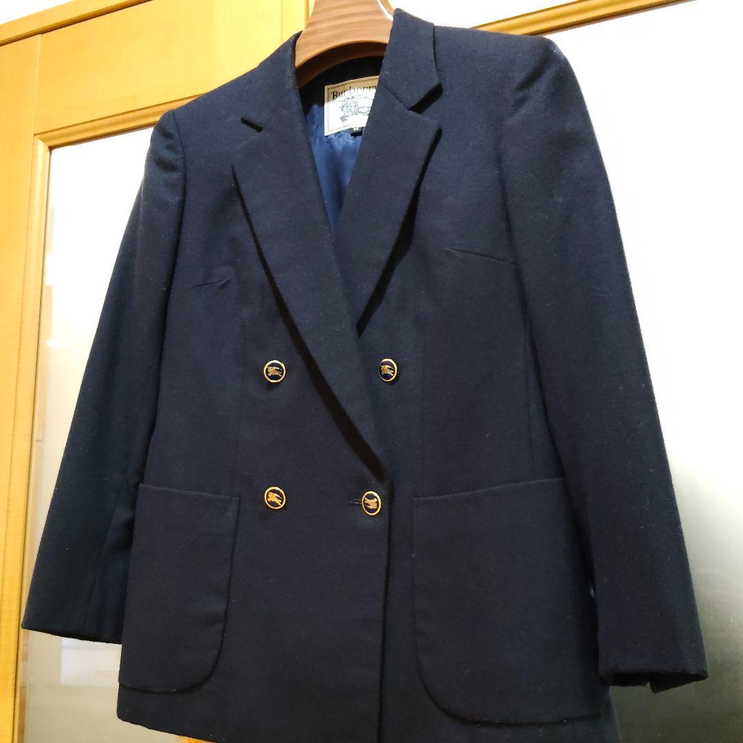 Burberrys バーバリー 希少 ロゴボタン ダブル 紺ブレ ジャケット M