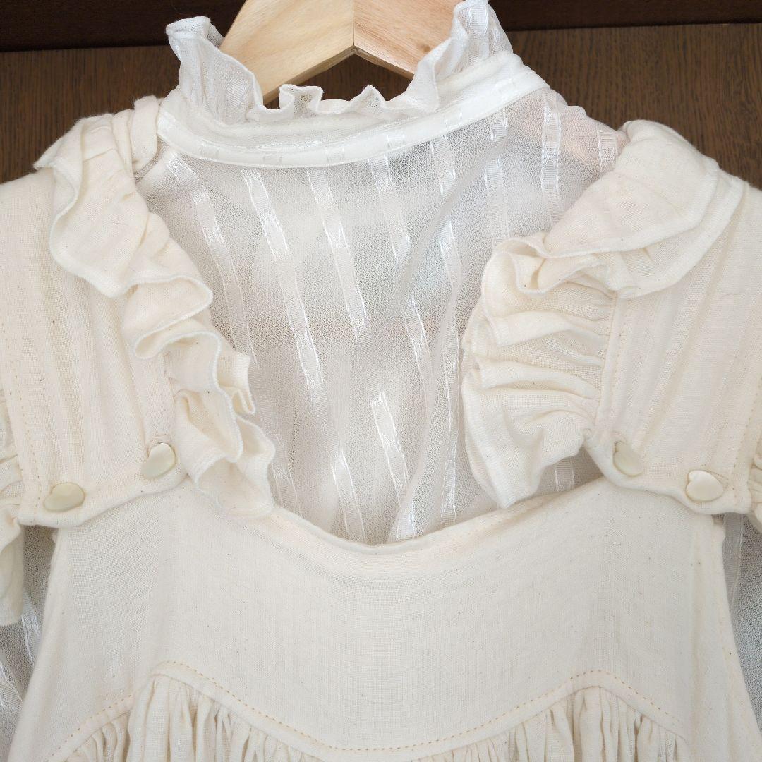 最終値下げyukahaseyama ワンピース　ナチュラル　コットンフリル付き