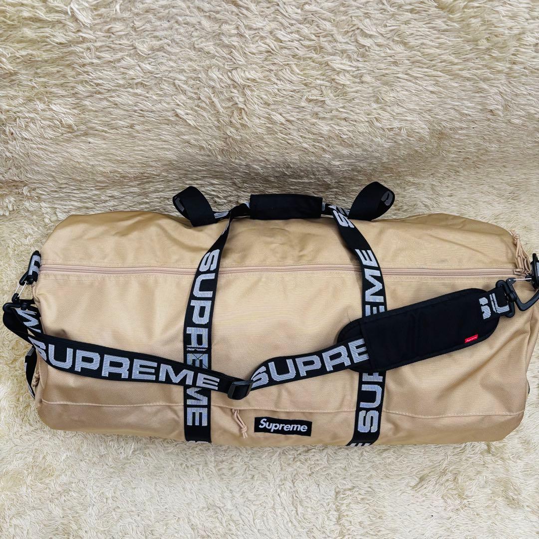 希少　18ss Supreme ボストンバック　Tan ベージュ　ボックスロゴ