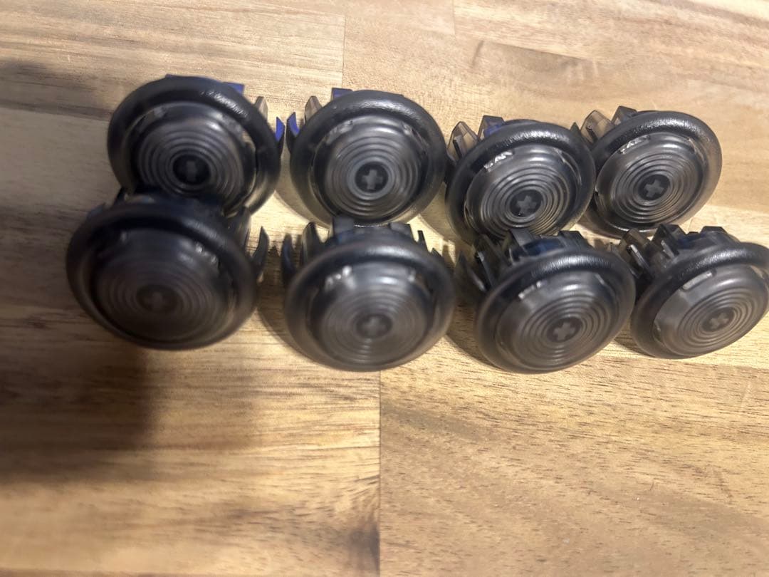 (絶版品　未使用)パンクワークショップ24mmクリアブラックV１ボタン 8個