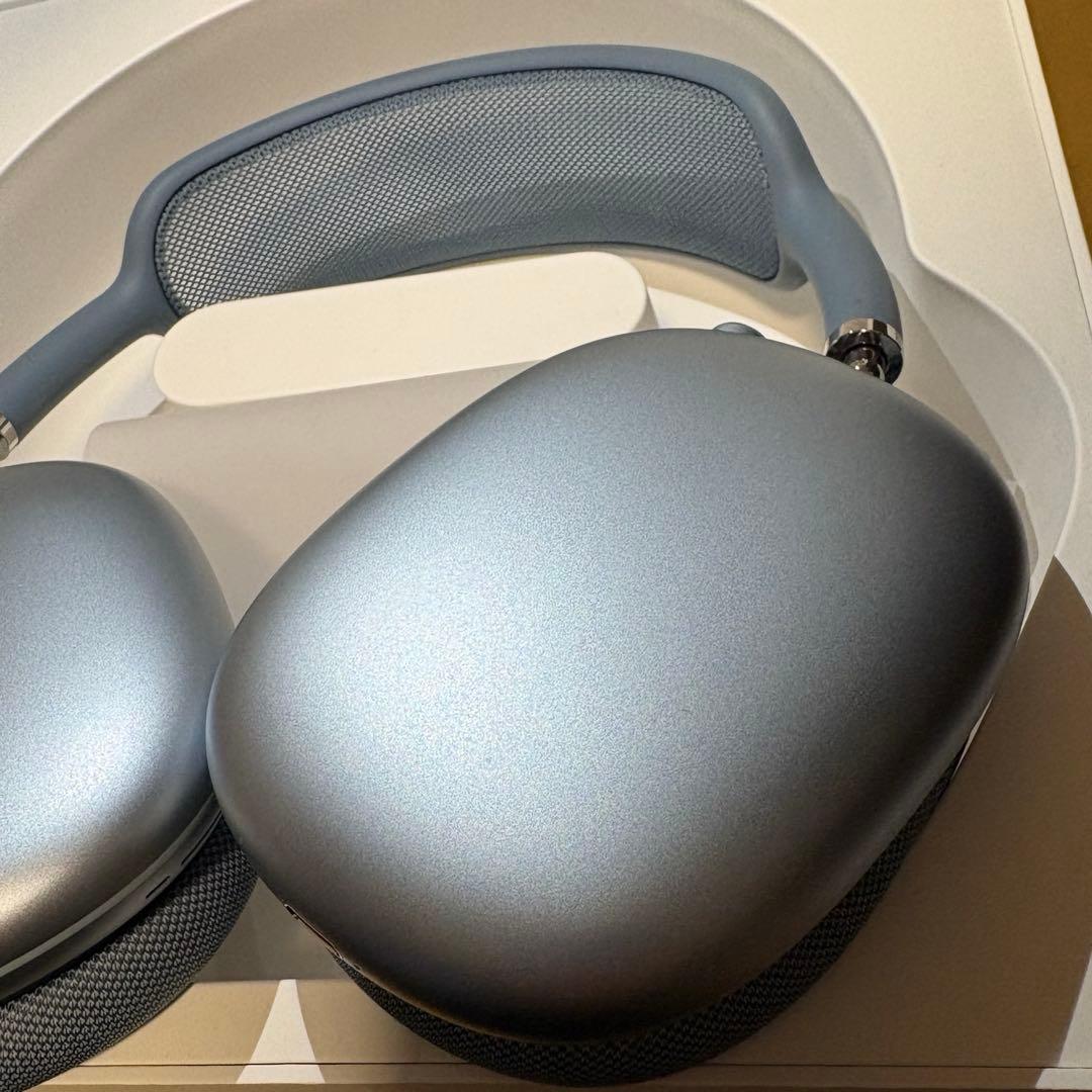 未使用に近い 保証つき AirPods Max ブルー 本体 充電ケーブル付き