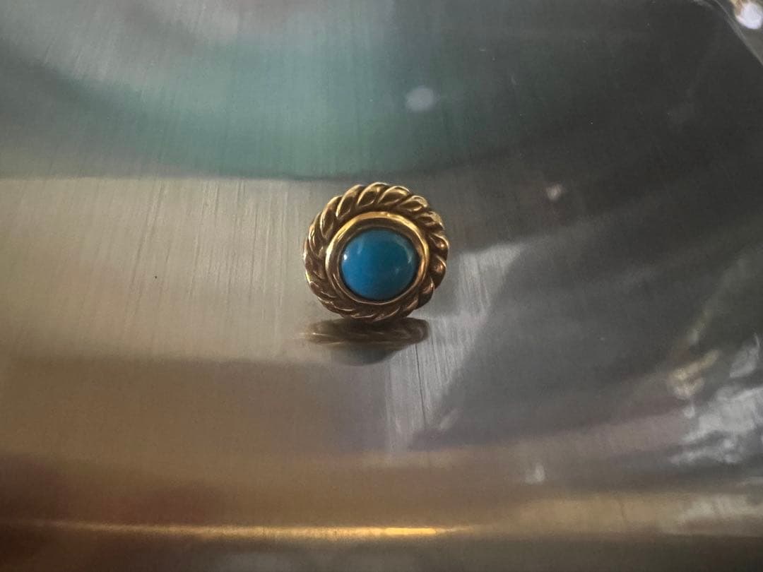 TADY&KING タディアンドキング　ピアス　金縄ターコイズ　K18 ゴールド