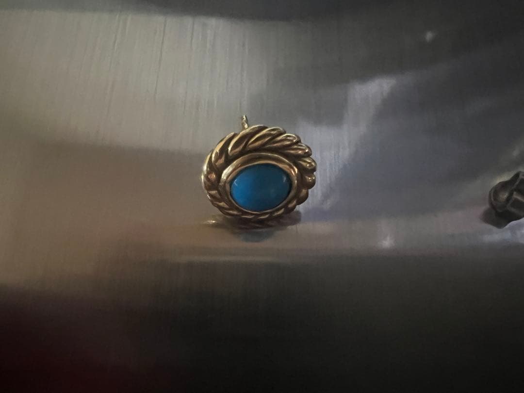 TADY&KING タディアンドキング　ピアス　金縄ターコイズ　K18 ゴールド