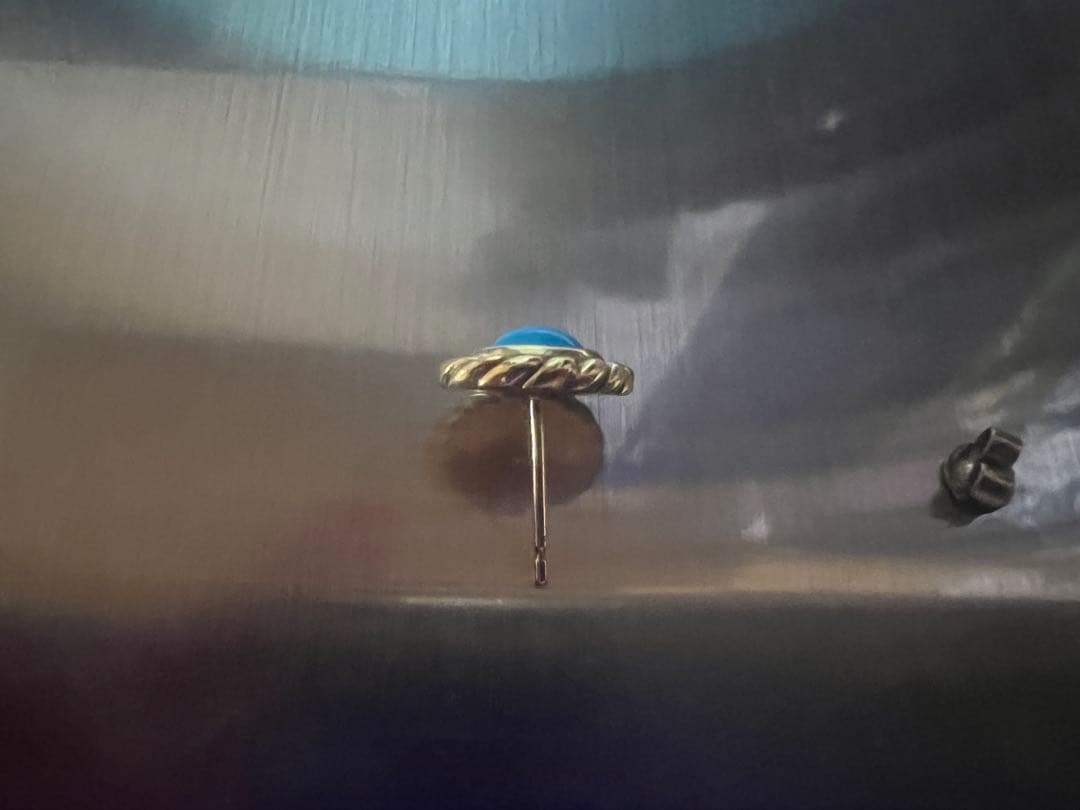 TADY&KING タディアンドキング　ピアス　金縄ターコイズ　K18 ゴールド