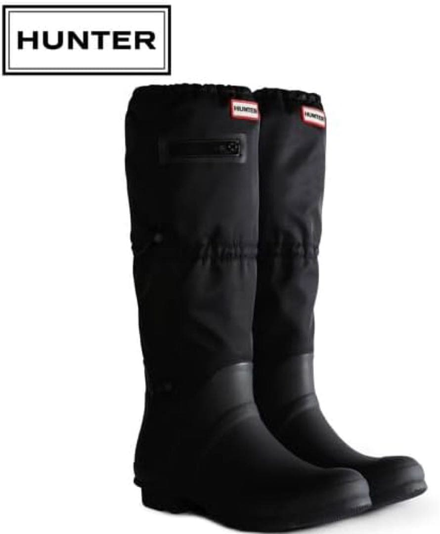 HUNTER 防水ロングブーツ ブラック 29cm