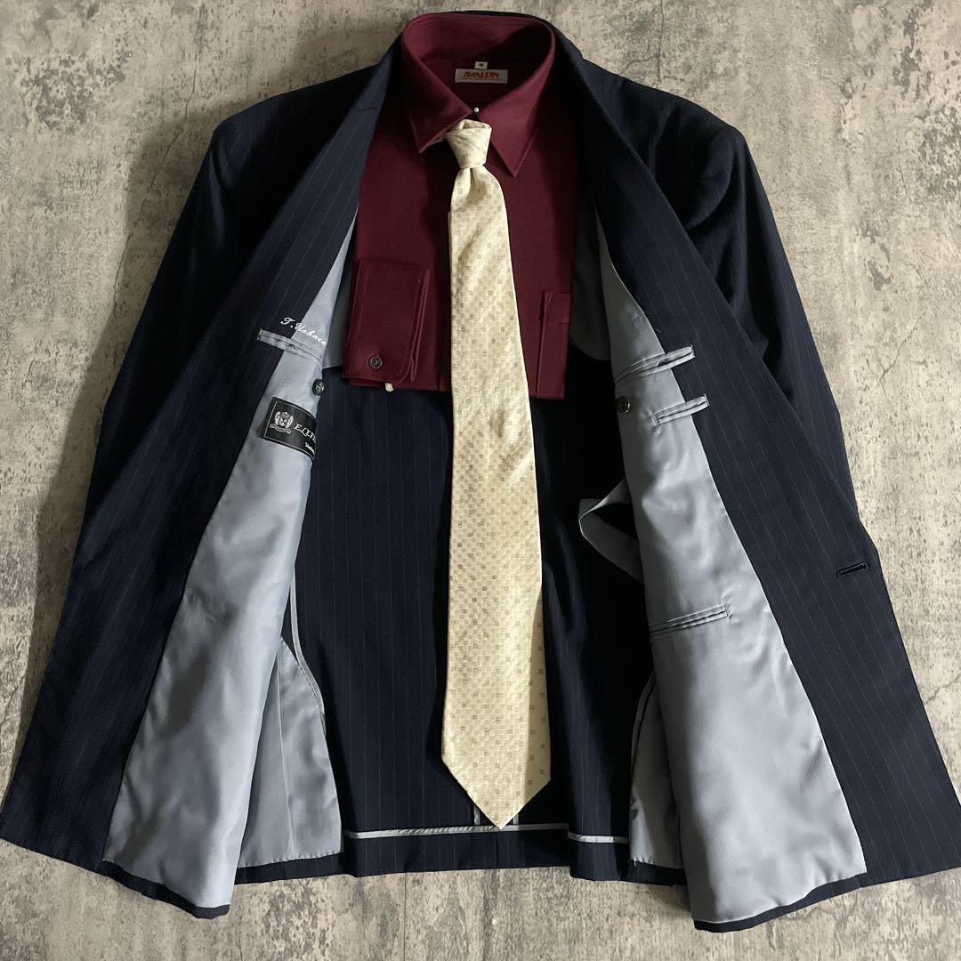 極美品 Apollo特注 GUCCI ネクタイ 極上ウール ダブルスーツ