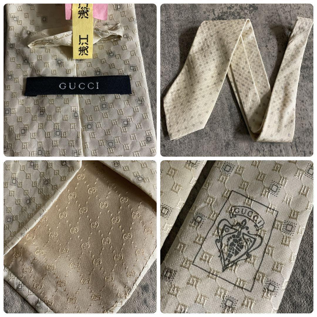 極美品 Apollo特注 GUCCI ネクタイ 極上ウール ダブルスーツ