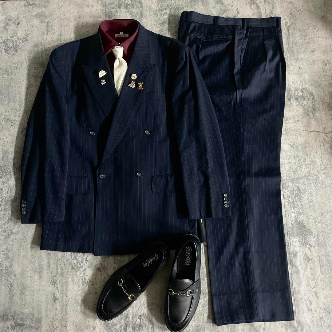 極美品 Apollo特注 GUCCI ネクタイ 極上ウール ダブルスーツ