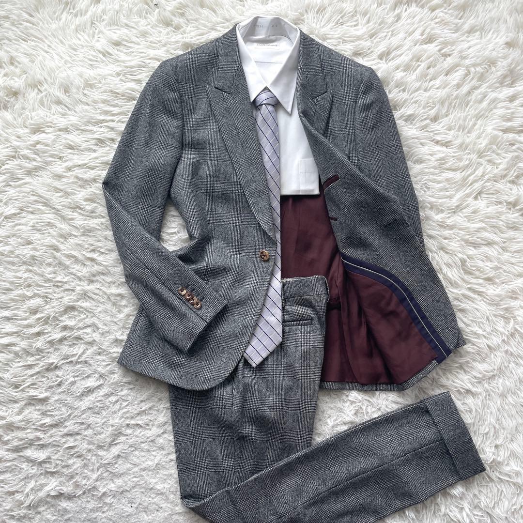 Paul Smith シルク混　チェック　上下　セットアップ　スーツ