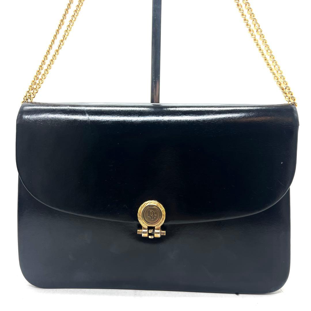 【美品】Dior ショルダーバッグ レザー チェーンショルダー